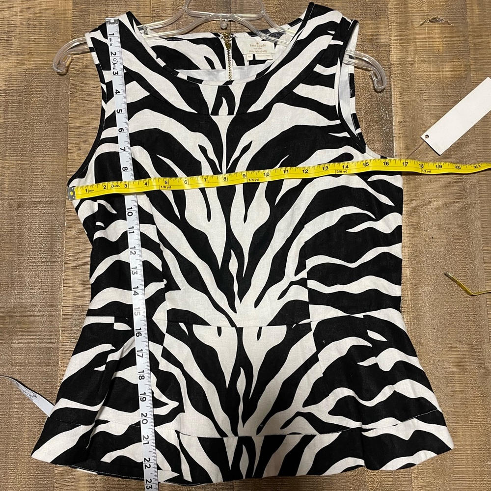 Kate Spade Zebra Print Sleeveless Top - Picture 5 of 5